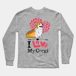 I Love Corgi White T-shirt Long Sleeve T-Shirt